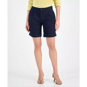 HUGO BOSS Orange High-Rise Chino Shorts Navy 10